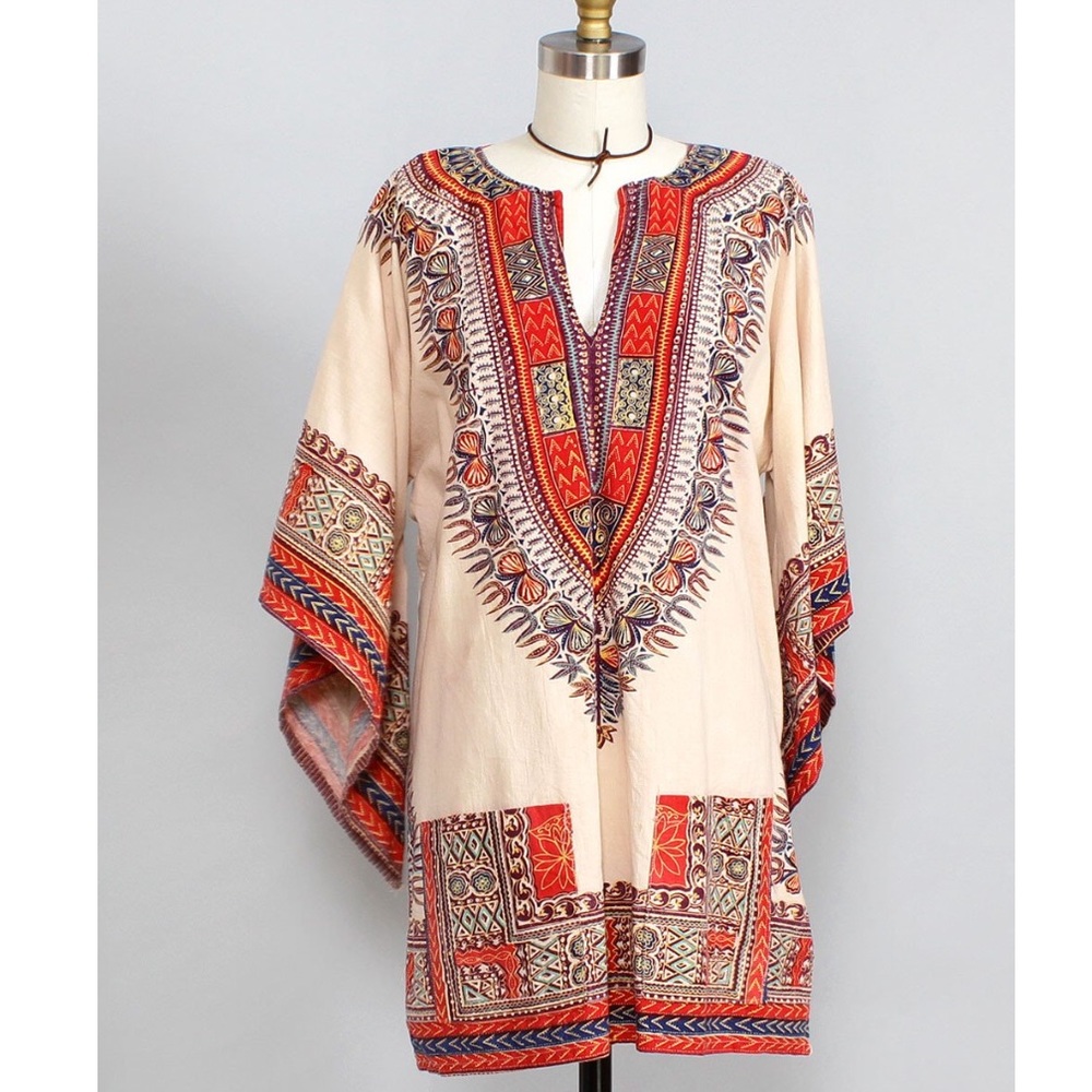 Vintage Cotton Angel Wing Tunic One Size